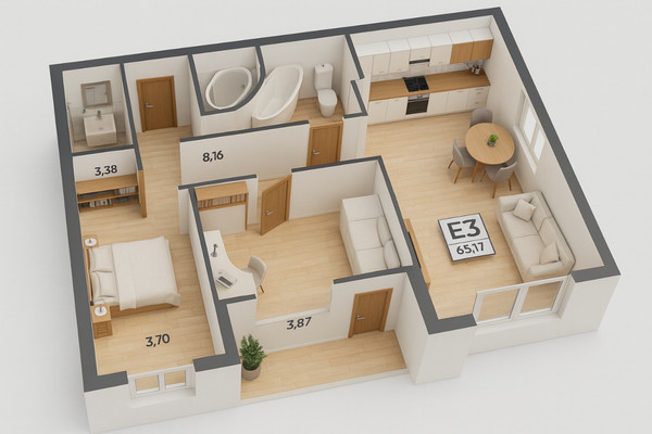 Продам двухкомнатную (2-комн.) квартиру, Бульвар Оптимистов проезд, 8, Дядьково с