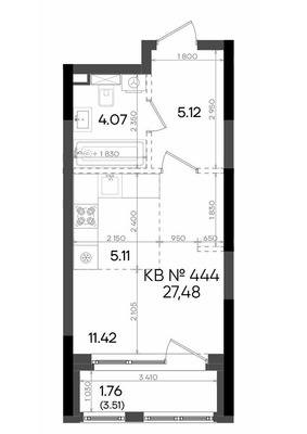 Продам однокомнатную (1-комн.) квартиру (долевое), Тан ул, Казань г