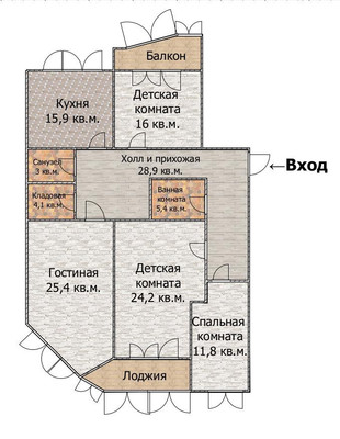 Продам многокомнатную квартиру, Победы б-р, 46БкБ, Воронеж г