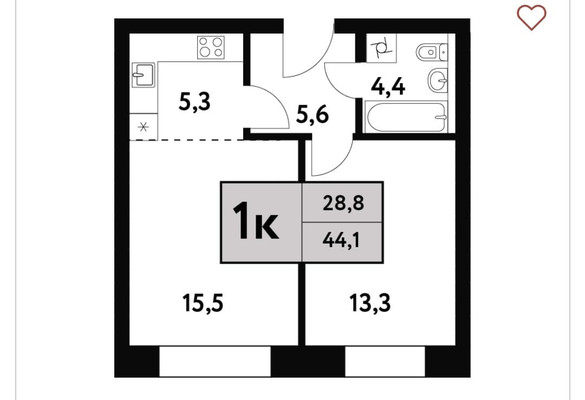 Продам двухкомнатную (2-комн.) квартиру, Фестивальная ул, 15к6, Москва г