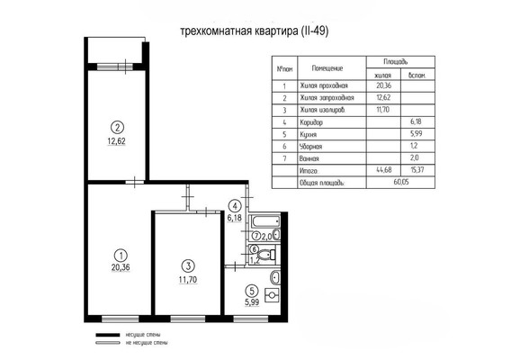 Продам трехкомнатную (3-комн.) квартиру, 15-я Парковая ул, 36/6к2, Москва г