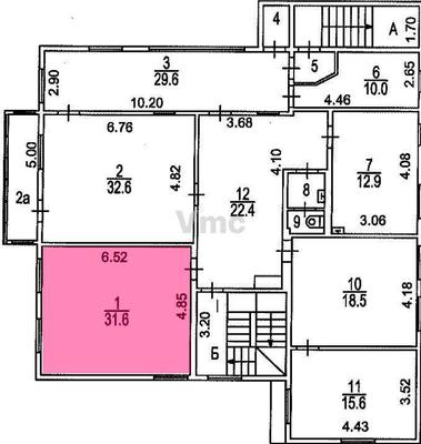 Сдам коммерческое помещение 31,6 м2, Малая Ордынка ул, 26 1, Москва г