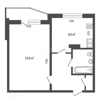Продам однокомнатную (1-комн.) квартиру, Академика Челомея ул, 2, Москва г