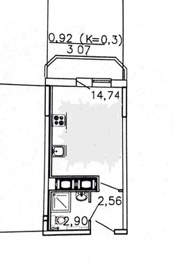 Продам однокомнатную (1-комн.) квартиру, Екатерининская ул, 8к1, Мурино п