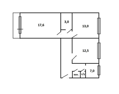 Продам трехкомнатную (3-комн.) квартиру, Пролетарская ул, 50А, Колпино г
