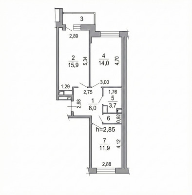 Продам трехкомнатную (3-комн.) квартиру, Вертолетная (Зенино ЖК Самолёт мкр.) ул, 16к1, Люберцы г