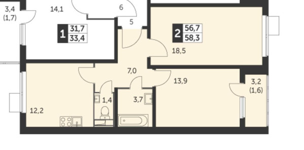 Продам двухкомнатную (2-комн.) квартиру, Мира ул, 4, Люберцы г
