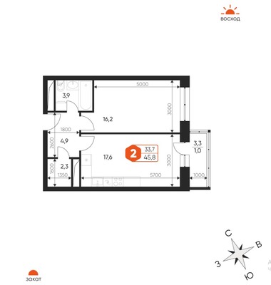 Продам однокомнатную (1-комн.) квартиру (долевое), Проектная (Гагарина мкр.) ул, 9Ас3, Балашиха г