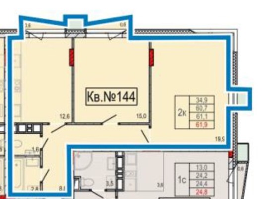 Продам трехкомнатную (3-комн.) квартиру (долевое), Фрунзе (Сходня мкр.) ул, 30, Химки г