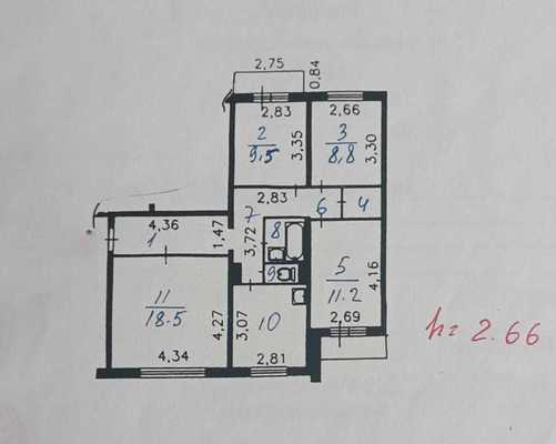 Продам многокомнатную квартиру, 11 Гвардейской Армии (Новоильинский р-н) ул, 5, Новокузнецк г