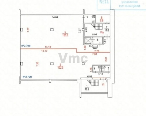 Продам коммерческое помещение 519 м2, Орджоникидзе ул, 1, Москва г