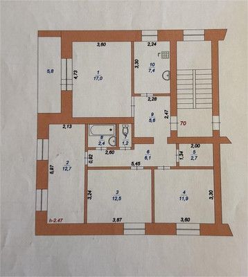 Продам многокомнатную квартиру, 40 лет Победы ул, 1, Ишим г