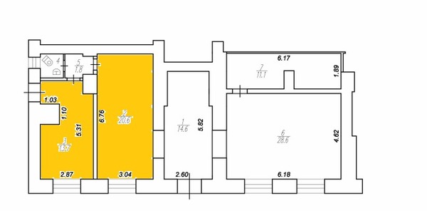 Сдам коммерческое помещение 40 м2, Первомайский пр-кт, 37, Рязань г