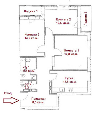 Продам трехкомнатную (3-комн.) квартиру, Революции ул, 48б, Пермь г