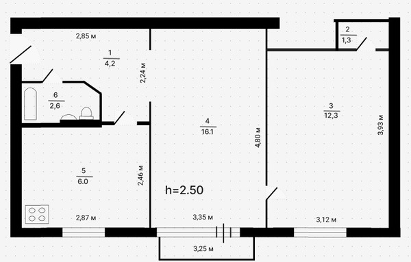 Продам двухкомнатную (2-комн.) квартиру, Рихарда Зорге ул, 12, Казань г