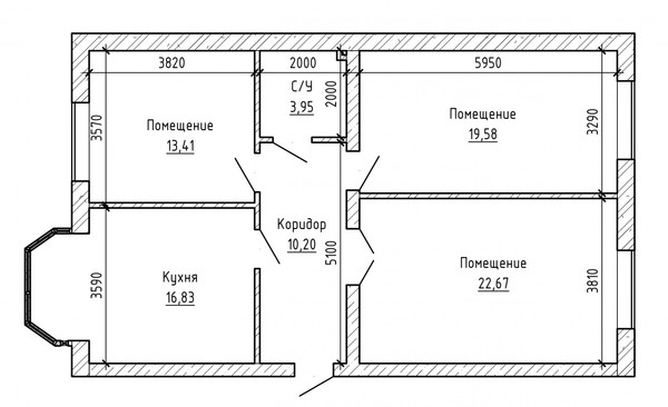 Продам трехкомнатную (3-комн.) квартиру, Баксанское ш, 55, Чегем г