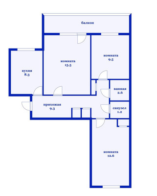 Продам трехкомнатную (3-комн.) квартиру, Кубанская Набережная ул, 100, Краснодар г