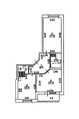 Продам двухкомнатную (2-комн.) квартиру, Русановская ул, 19к3, Санкт-Петербург г