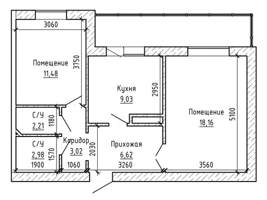 Продам двухкомнатную (2-комн.) квартиру, Тарчокова ул, 54кВ, Нальчик г