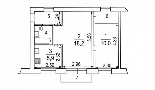 Продам двухкомнатную (2-комн.) квартиру, КСЗ ул, 18, Красково п