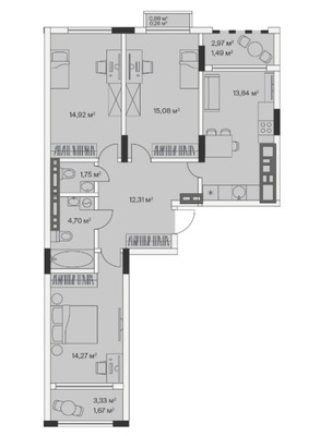 Продам трехкомнатную (3-комн.) , 2-й Портовый пер, 4, Малое Исаково п