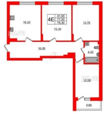 Продам трехкомнатную (3-комн.) квартиру (долевое), Подполковника Емельянова ул, Калининград г
