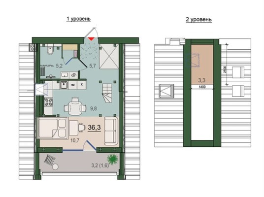 Продам однокомнатную (1-комн.) , Молодой гвардии ул, 34к5, Калининград г