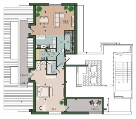 Продам двухкомнатную (2-комн.) , Молодой гвардии ул, 34к5, Калининград г