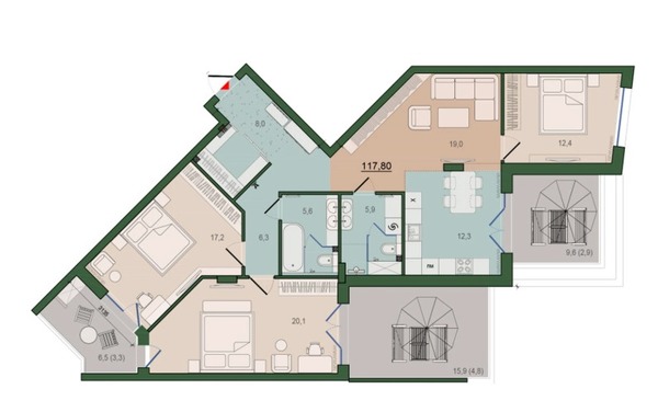 Продам многокомнатную , Молодой гвардии ул, 34к3, Калининград г