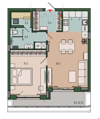 Продам однокомнатную (1-комн.) квартиру (долевое), Молодой гвардии ул, 36к2, Калининград г