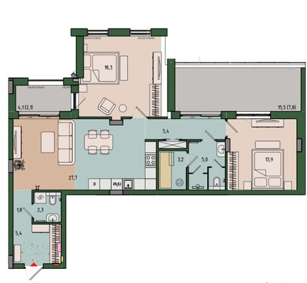Продам двухкомнатную (2-комн.) квартиру (долевое), Молодой гвардии ул, 36к1, Калининград г