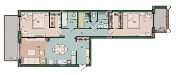 Продам двухкомнатную (2-комн.) квартиру (долевое), Молодой гвардии ул, 36к1, Калининград г