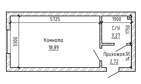 Продам однокомнатную (1-комн.) квартиру, 2-й Таманской Дивизии ул, 33, Вольный Аул кп