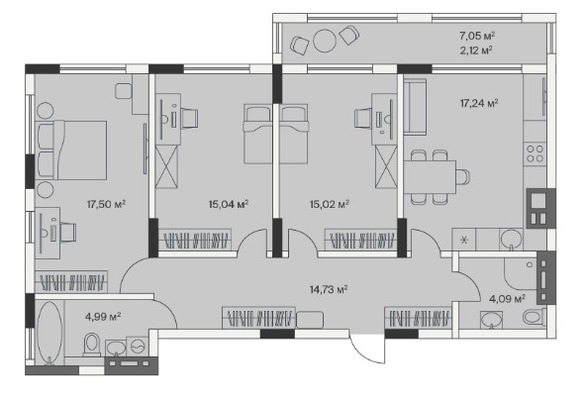 Продам трехкомнатную (3-комн.) , 2-й Портовый пер, 1, Малое Исаково п