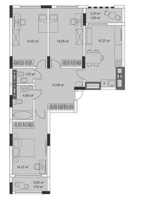 Продам трехкомнатную (3-комн.) , 2-й Портовый пер, 1, Малое Исаково п