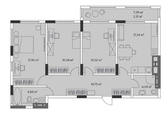 Продам трехкомнатную (3-комн.) , 2-й Портовый пер, 1, Малое Исаково п