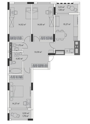 Продам трехкомнатную (3-комн.) , 2-й Портовый пер, 1, Малое Исаково п