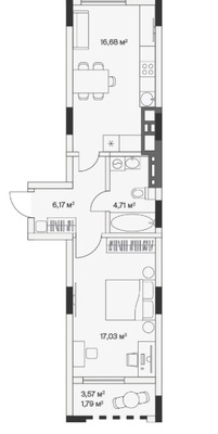 Продам однокомнатную (1-комн.) , 2-й Портовый пер, 1, Малое Исаково п