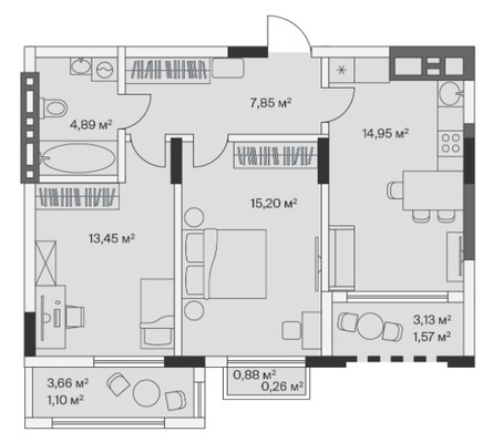 Продам двухкомнатную (2-комн.) , 2-й Портовый пер, 1, Малое Исаково п