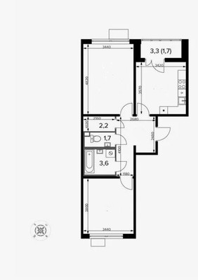 Сдам двухкомнатную (2-комн.) квартиру, Ленинградское ш, 228к3, Москва г