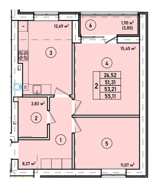 Продам двухкомнатную (2-комн.) квартиру (долевое), Краковский б-р, Гурьевск г