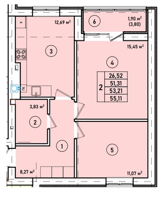 Продам двухкомнатную (2-комн.) квартиру (долевое), Краковский б-р, Гурьевск г