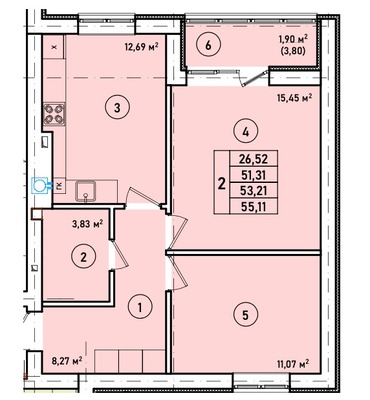 Продам двухкомнатную (2-комн.) квартиру (долевое), Краковский б-р, Гурьевск г