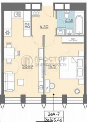 Продам однокомнатную (1-комн.) квартиру, Братьев Весниных б-р, 1, Москва г