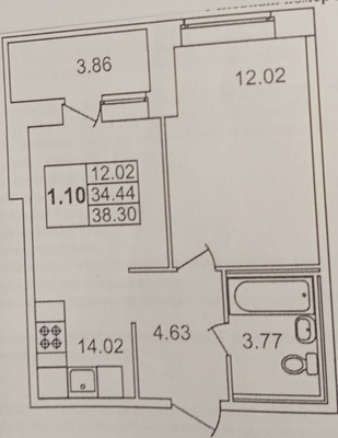 Продам однокомнатную (1-комн.) квартиру, Шоссе в Лаврики ул, 68к2, Мурино п