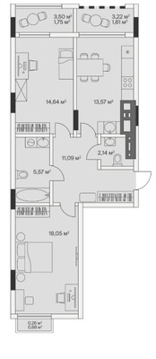 Продам двухкомнатную (2-комн.) , 2-й Портовый пер, 2, Малое Исаково п