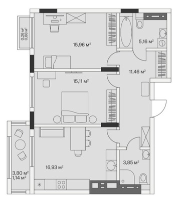 Продам двухкомнатную (2-комн.) , 2-й Портовый пер, 2, Малое Исаково п