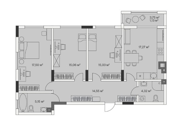 Продам трехкомнатную (3-комн.) , 2-й Портовый пер, 2, Малое Исаково п
