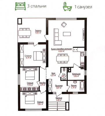 Продам дом, Нэф ул, Козет аул, 0 км от города