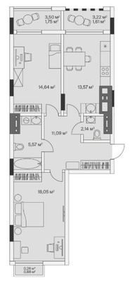 Продам двухкомнатную (2-комн.) , 2-й Портовый пер, 2, Малое Исаково п